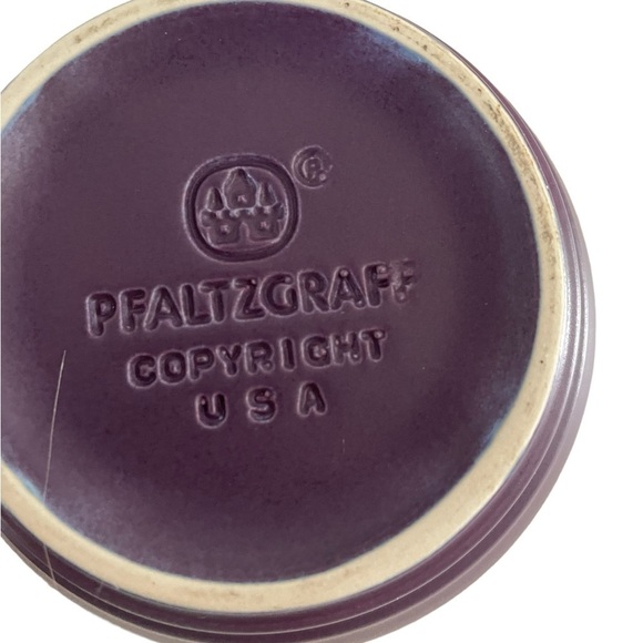 Pfaltzgraff Creamer and Sugar Terrace Plum Satin Finish Earthenware Pottery - Picture 8 of 8